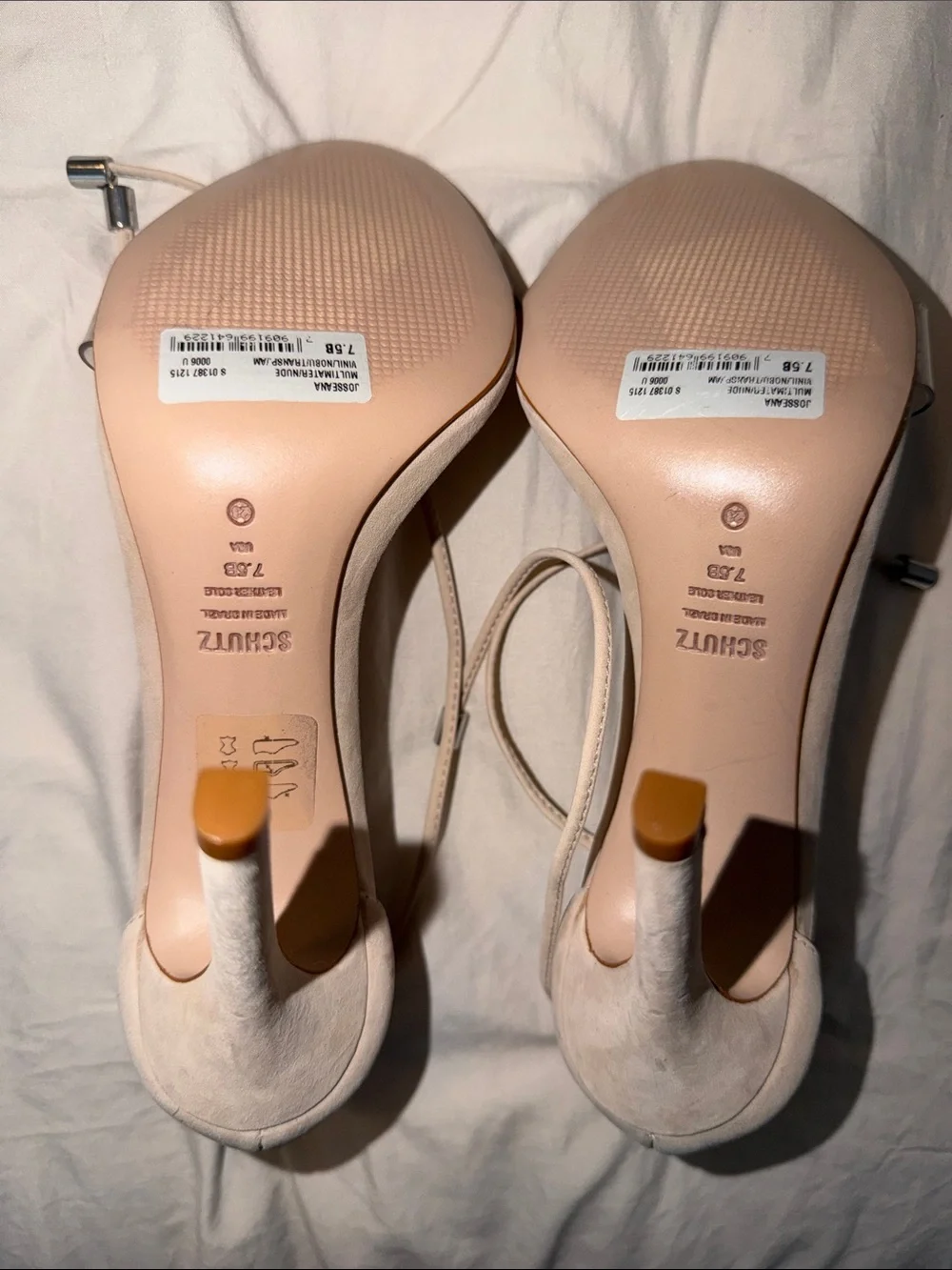 Schutz Josseana Open Toe Nubuck High-Heel Sandals - Size 7.5 - New